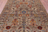 Peshawar Hand Knotted Wool Rug - 5' 8" X 8' 1" - Golden Nile