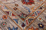 Peshawar Hand Knotted Wool Rug - 5' 8" X 8' 1" - Golden Nile