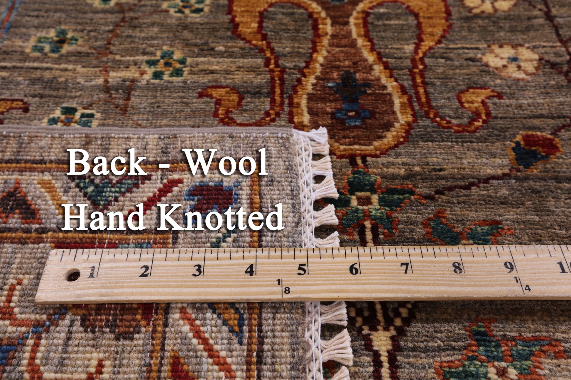 Peshawar Hand Knotted Wool Rug - 5' 8" X 8' 1" - Golden Nile