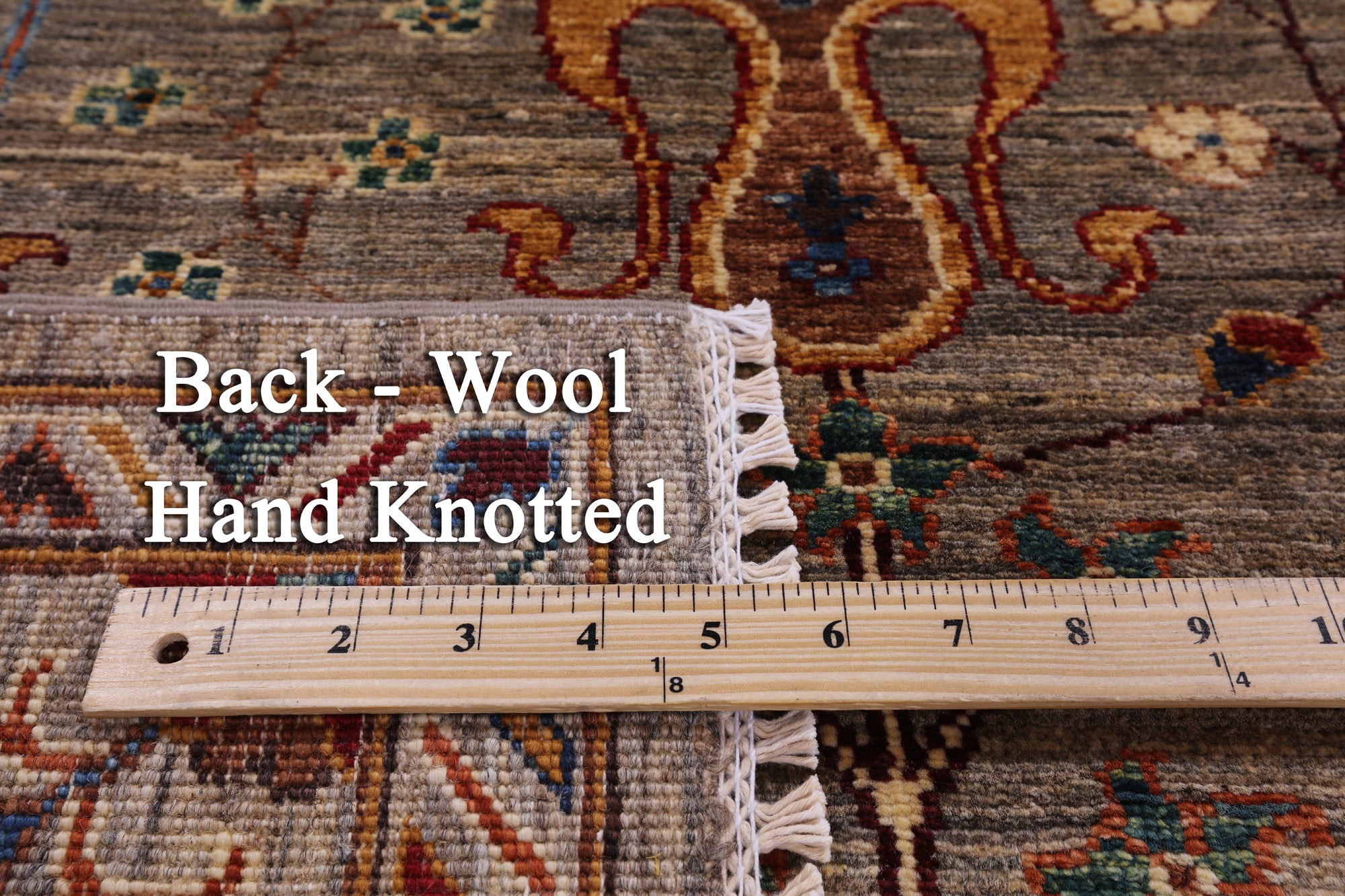 Peshawar Hand Knotted Wool Rug - 5' 8" X 8' 1" - Golden Nile
