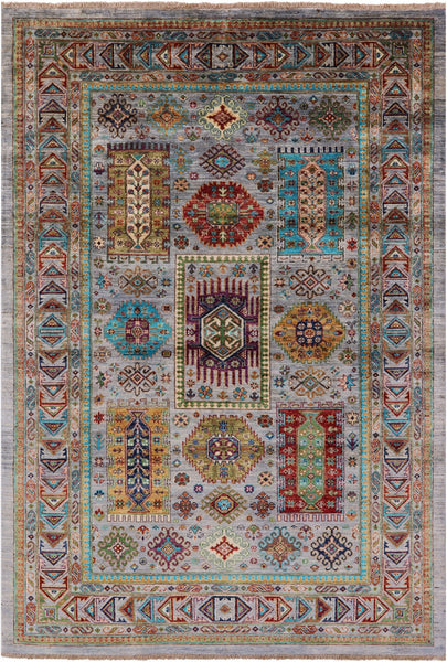 Turkmen Ersari Hand Knotted Wool Rug - 5' 5" X 7' 10" - Golden Nile