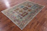 Turkmen Ersari Hand Knotted Wool Rug - 5' 5" X 7' 10" - Golden Nile