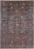 Grey Persian Tabriz Hand Knotted Wool Rug - 5' 7" X 8' 0" - Golden Nile