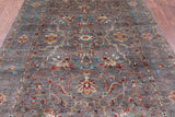 Grey Persian Tabriz Hand Knotted Wool Rug - 5' 7" X 8' 0" - Golden Nile