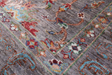 Grey Persian Tabriz Hand Knotted Wool Rug - 5' 7" X 8' 0" - Golden Nile