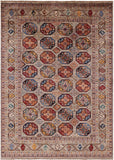 Turkmen Ersari Hand Knotted Wool Rug - 5' 7" X 7' 10" - Golden Nile