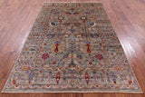 Peshawar Hand Knotted Wool Rug - 5' 6" X 8' 1" - Golden Nile