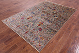 Peshawar Hand Knotted Wool Rug - 5' 6" X 8' 1" - Golden Nile