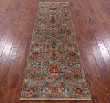 Peshawar Hand Knotted Wool Runner Rug - 2' 8" X 8' 9" - Golden Nile