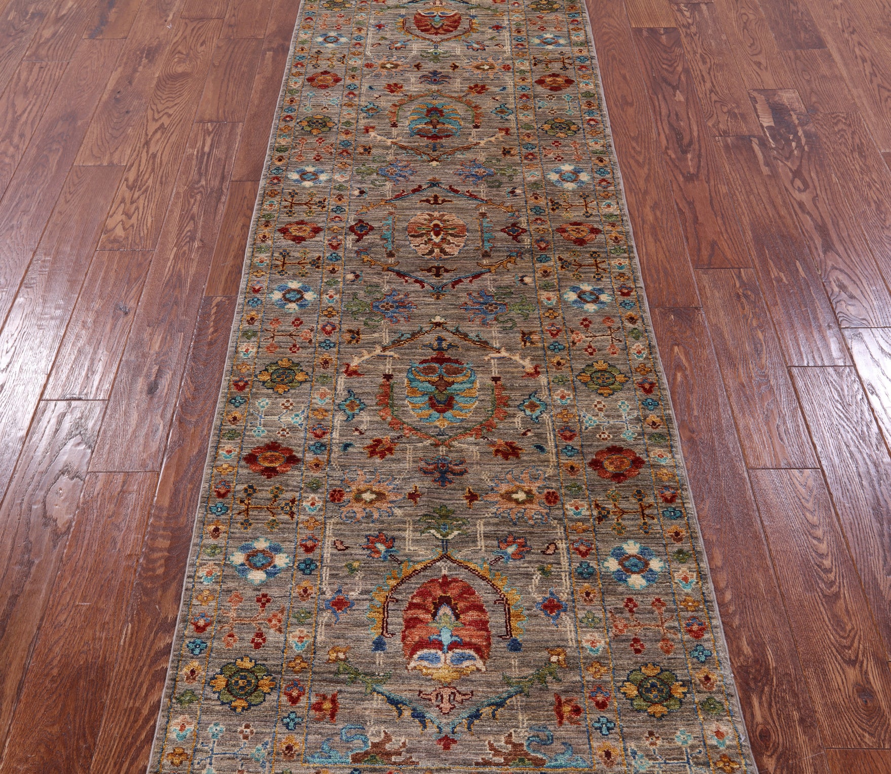 Peshawar Hand Knotted Wool Runner Rug - 2' 8" X 8' 9" - Golden Nile