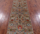 Peshawar Hand Knotted Wool Runner Rug - 2' 8" X 8' 9" - Golden Nile
