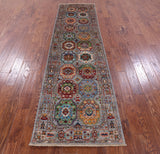 Turkmen Ersari Hand Knotted Wool Runner Rug - 2' 9" X 10' 3" - Golden Nile