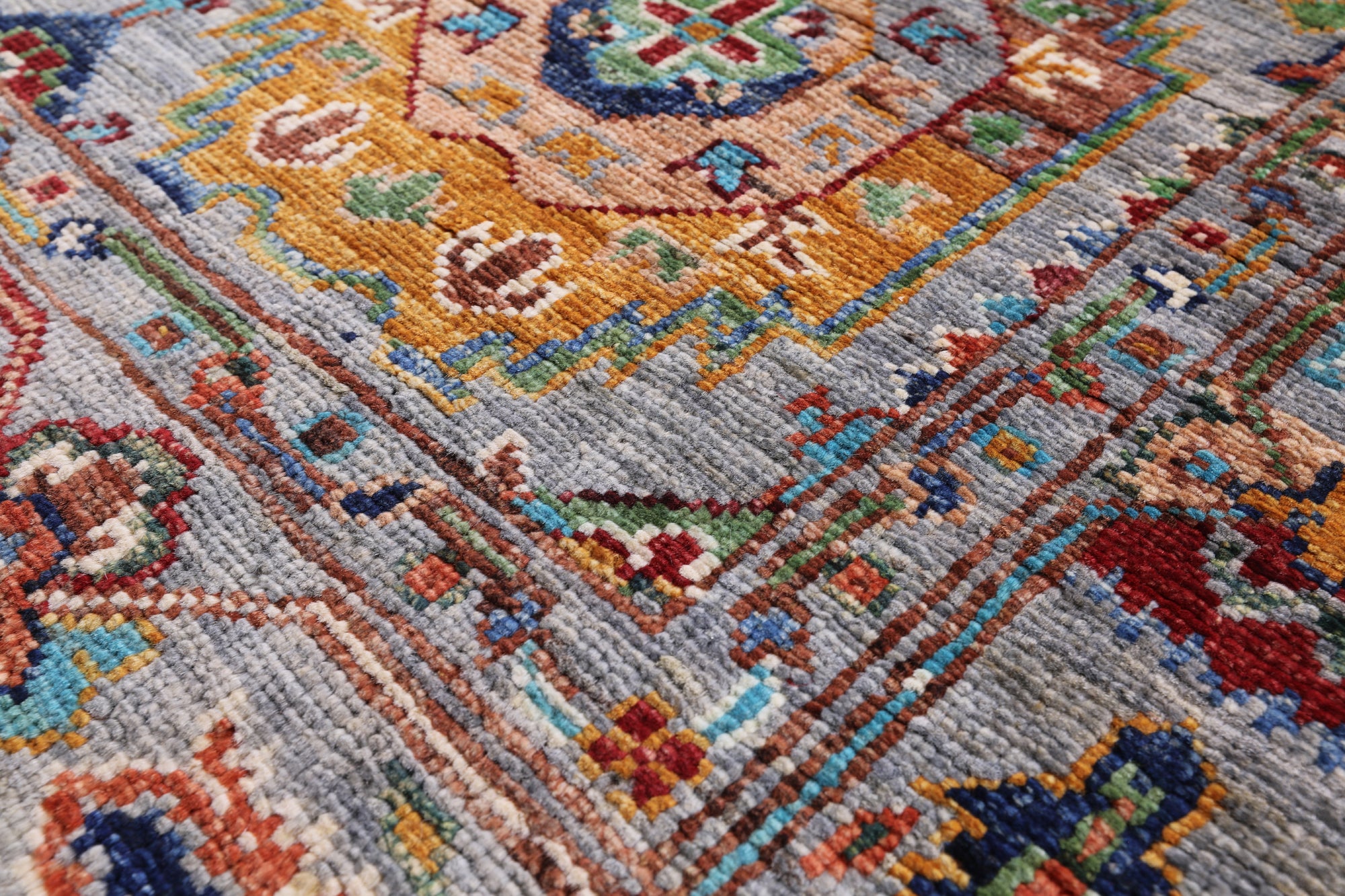 Turkmen Ersari Hand Knotted Wool Runner Rug - 2' 9" X 10' 3" - Golden Nile