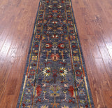 Grey Peshawar Hand Knotted Wool Runner Rug - 2' 8" X 10' 3" - Golden Nile