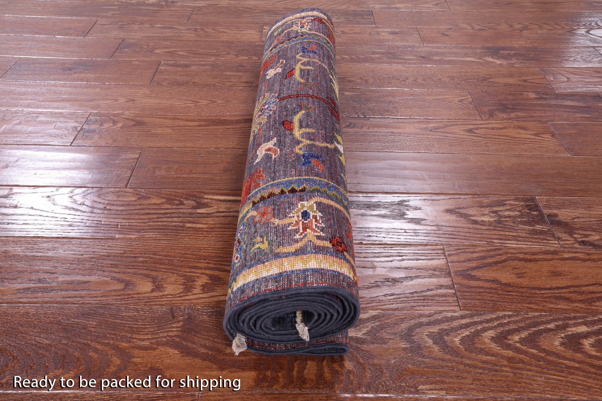 Grey Peshawar Hand Knotted Wool Runner Rug - 2' 8" X 10' 3" - Golden Nile