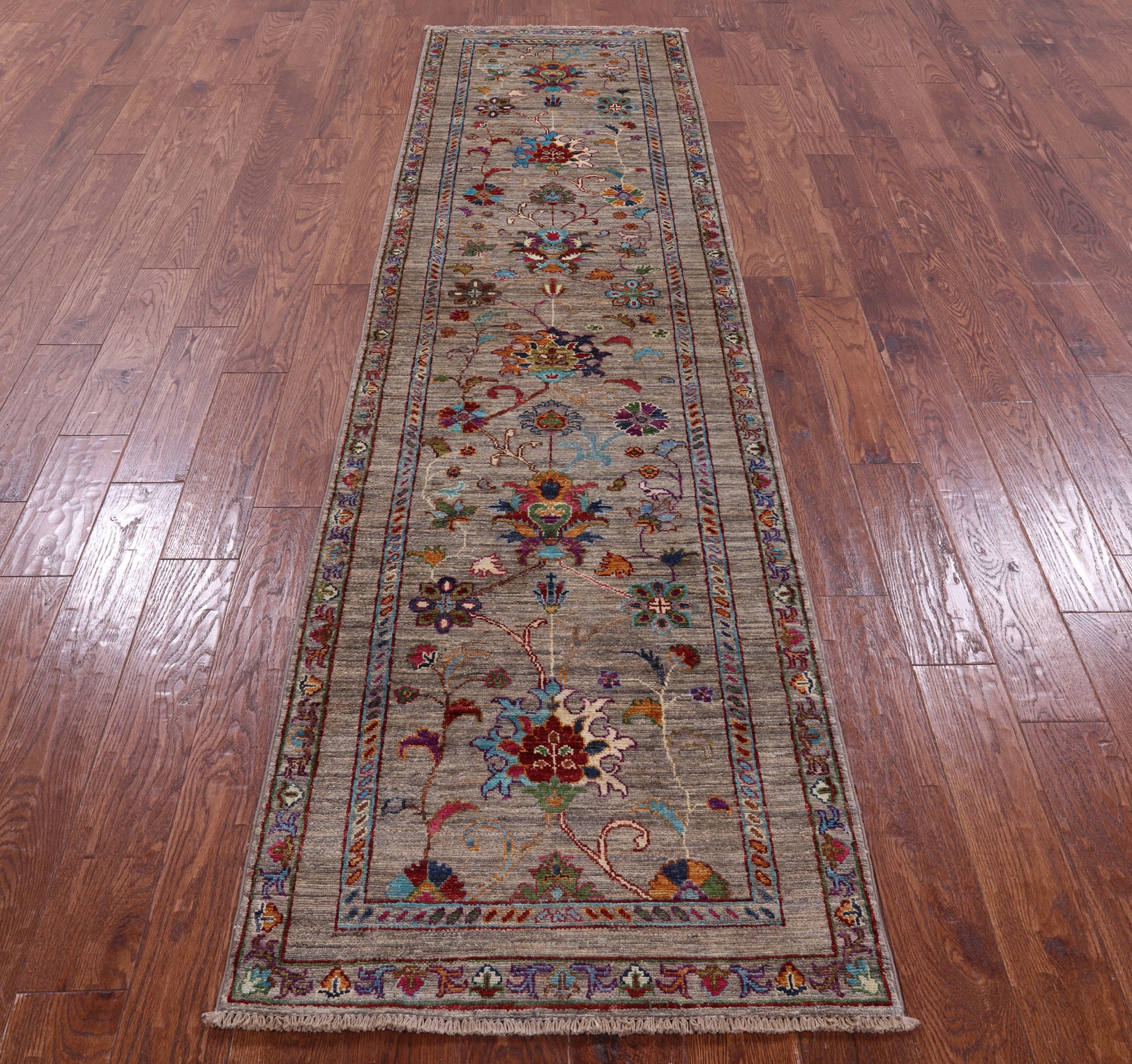 Peshawar Hand Knotted Wool Runner Rug - 2' 7" X 9' 10" - Golden Nile