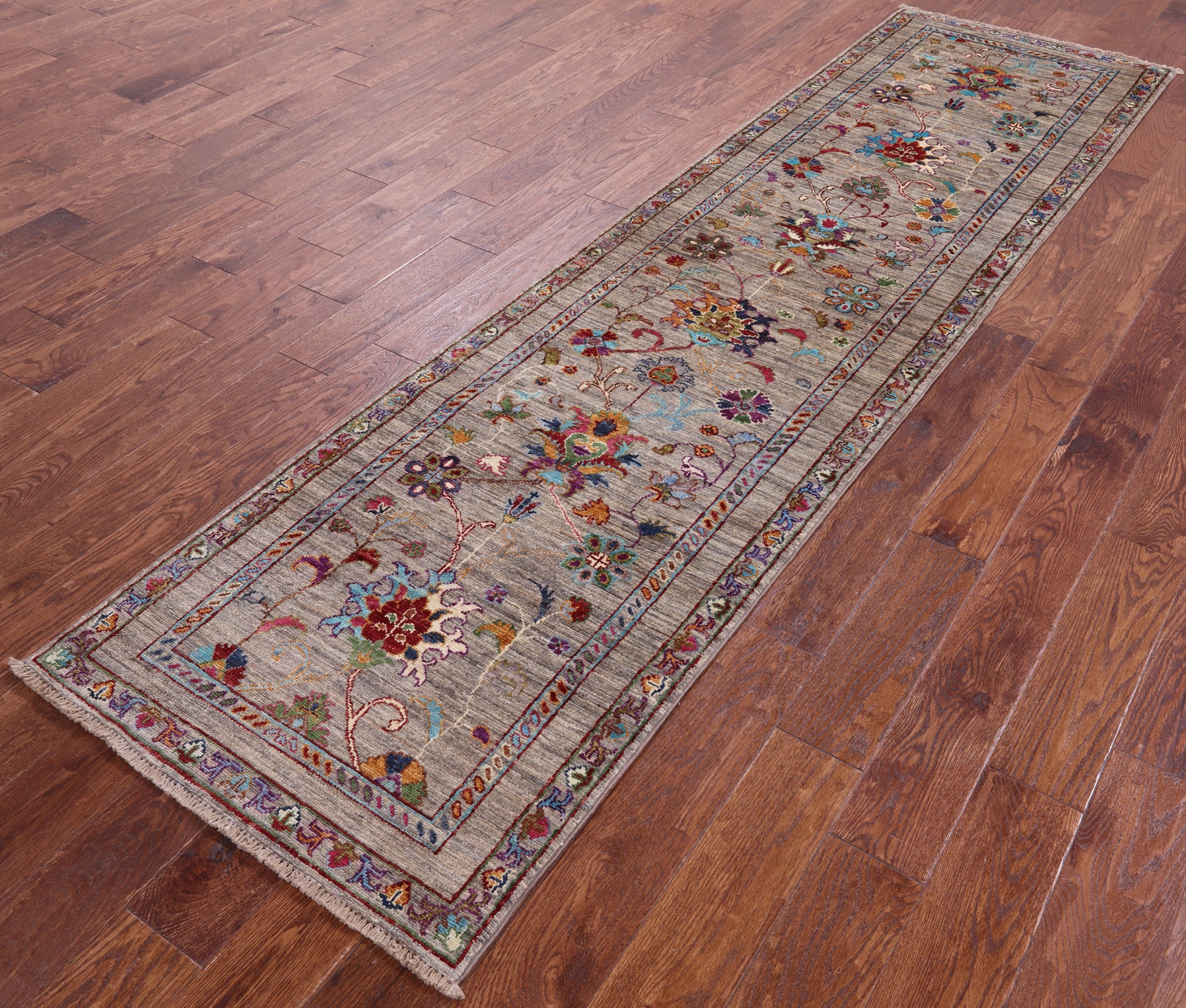 Peshawar Hand Knotted Wool Runner Rug - 2' 7" X 9' 10" - Golden Nile