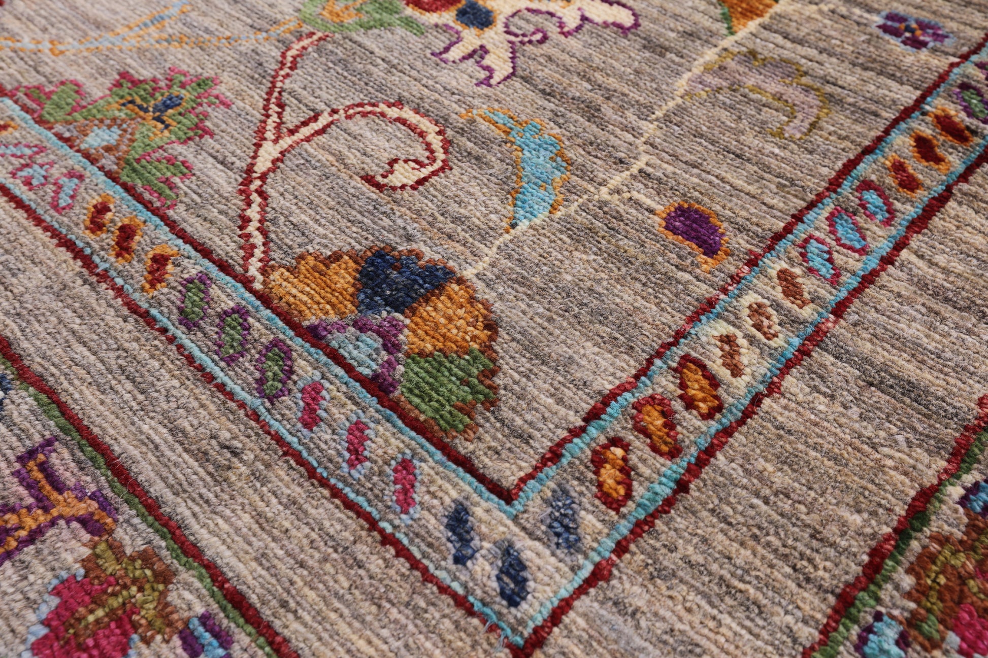 Peshawar Hand Knotted Wool Runner Rug - 2' 7" X 9' 10" - Golden Nile