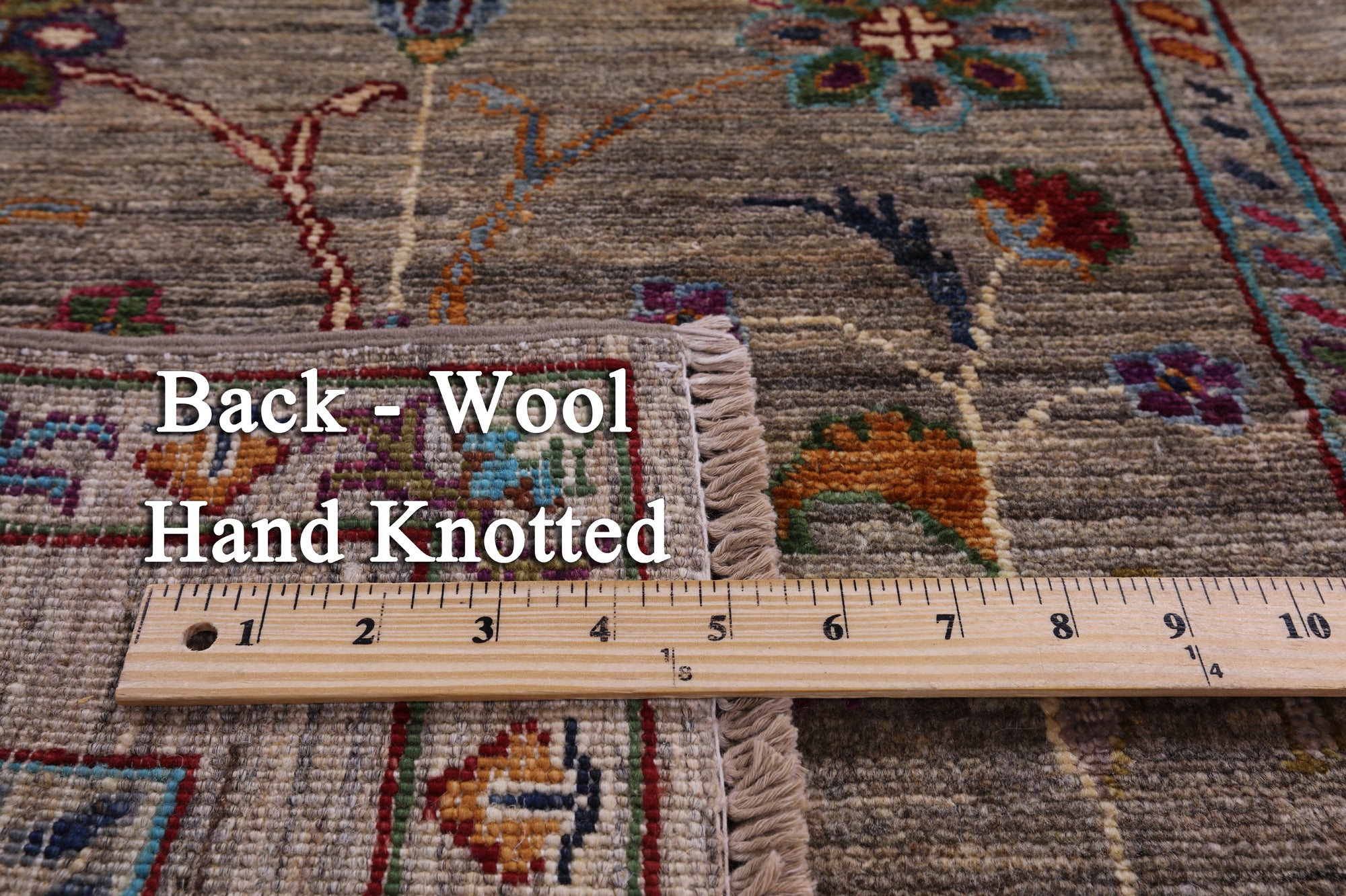 Peshawar Hand Knotted Wool Runner Rug - 2' 7" X 9' 10" - Golden Nile
