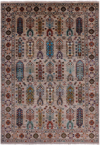 Turkmen Ersari Hand Knotted Wool Rug - 5' 6