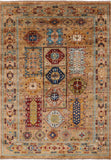 Turkmen Ersari Hand Knotted Wool Rug - 5' 7" X 7' 8" - Golden Nile