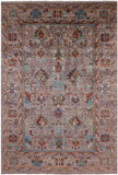 Peshawar Hand Knotted Wool Rug - 5' 7" X 8' 3" - Golden Nile