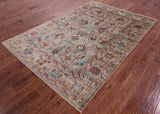 Peshawar Hand Knotted Wool Rug - 5' 7" X 8' 3" - Golden Nile