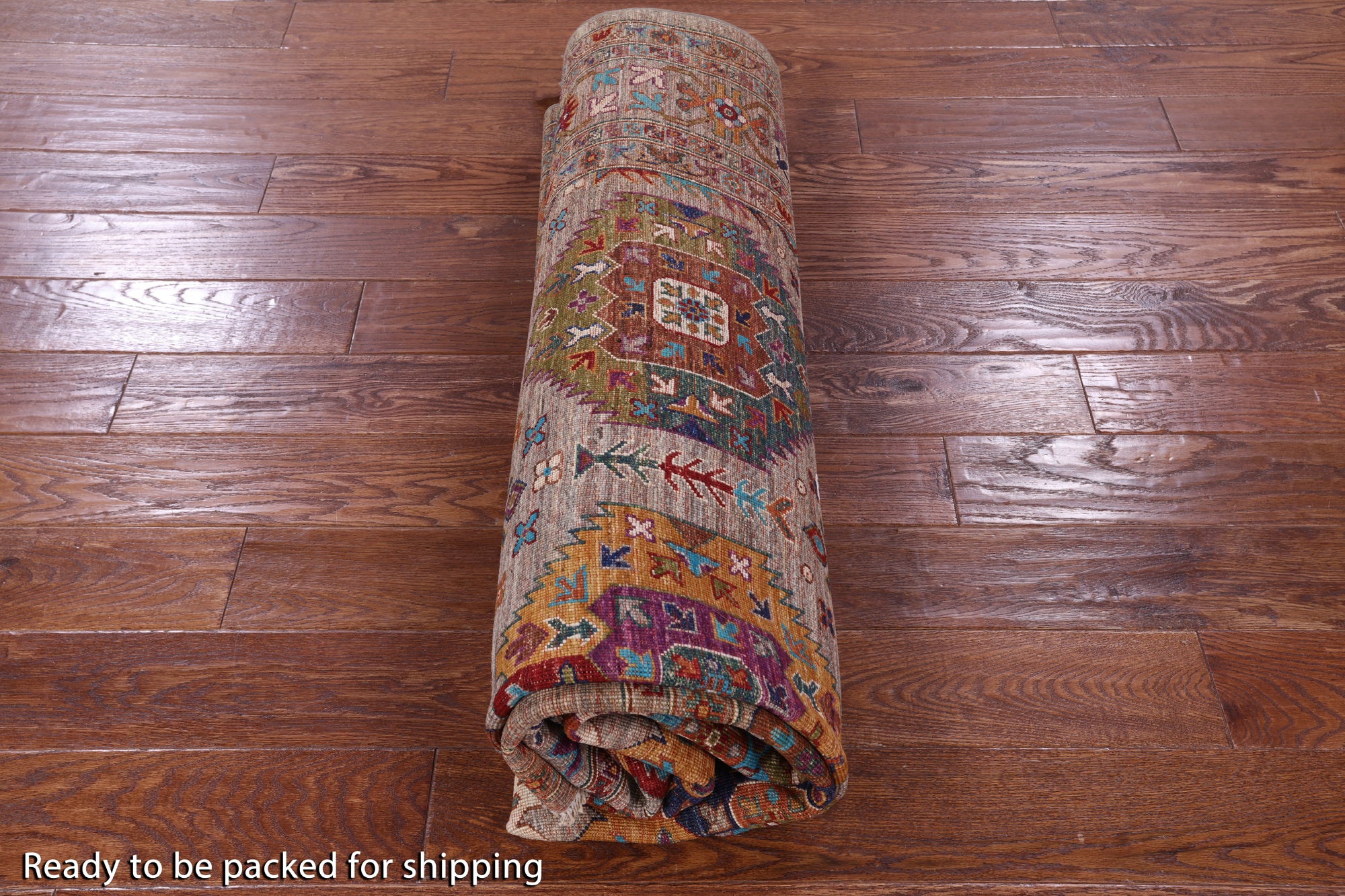 Turkmen Ersari Hand Knotted Wool Rug - 6' 10" X 10' 0" - Golden Nile