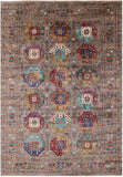 Turkmen Ersari Hand Knotted Wool Rug - 6' 10" X 10' 0" - Golden Nile