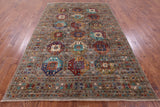 Turkmen Ersari Hand Knotted Wool Rug - 6' 10" X 10' 0" - Golden Nile