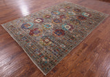 Turkmen Ersari Hand Knotted Wool Rug - 6' 10" X 10' 0" - Golden Nile