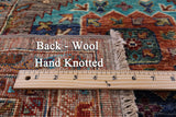 Turkmen Ersari Hand Knotted Wool Rug - 6' 10" X 10' 0" - Golden Nile