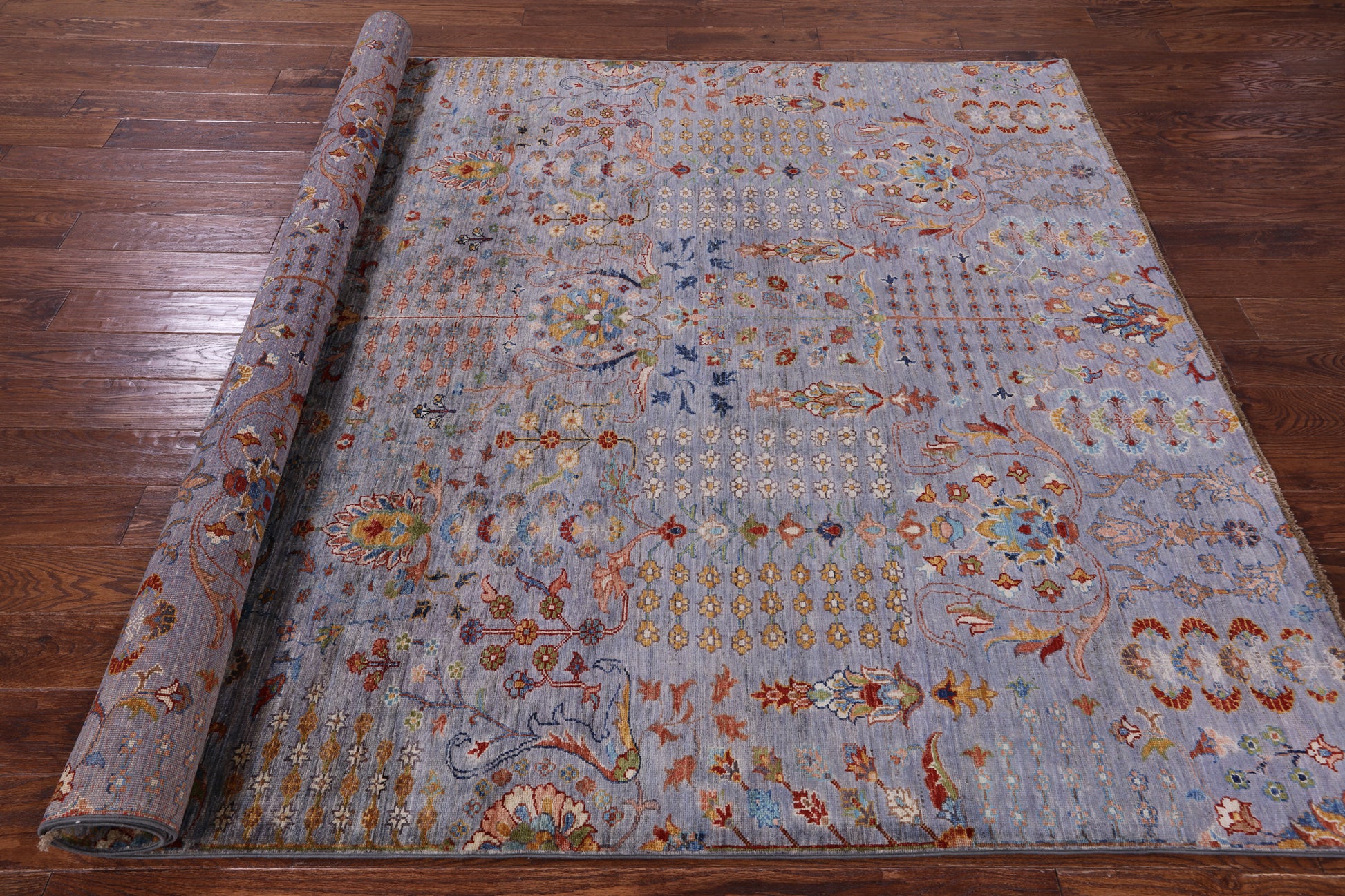 Grey Persian Tabriz Hand Knotted Wool Rug - 6' 7" X 9' 5" - Golden Nile