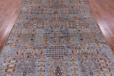 Grey Persian Tabriz Hand Knotted Wool Rug - 6' 7" X 9' 5" - Golden Nile