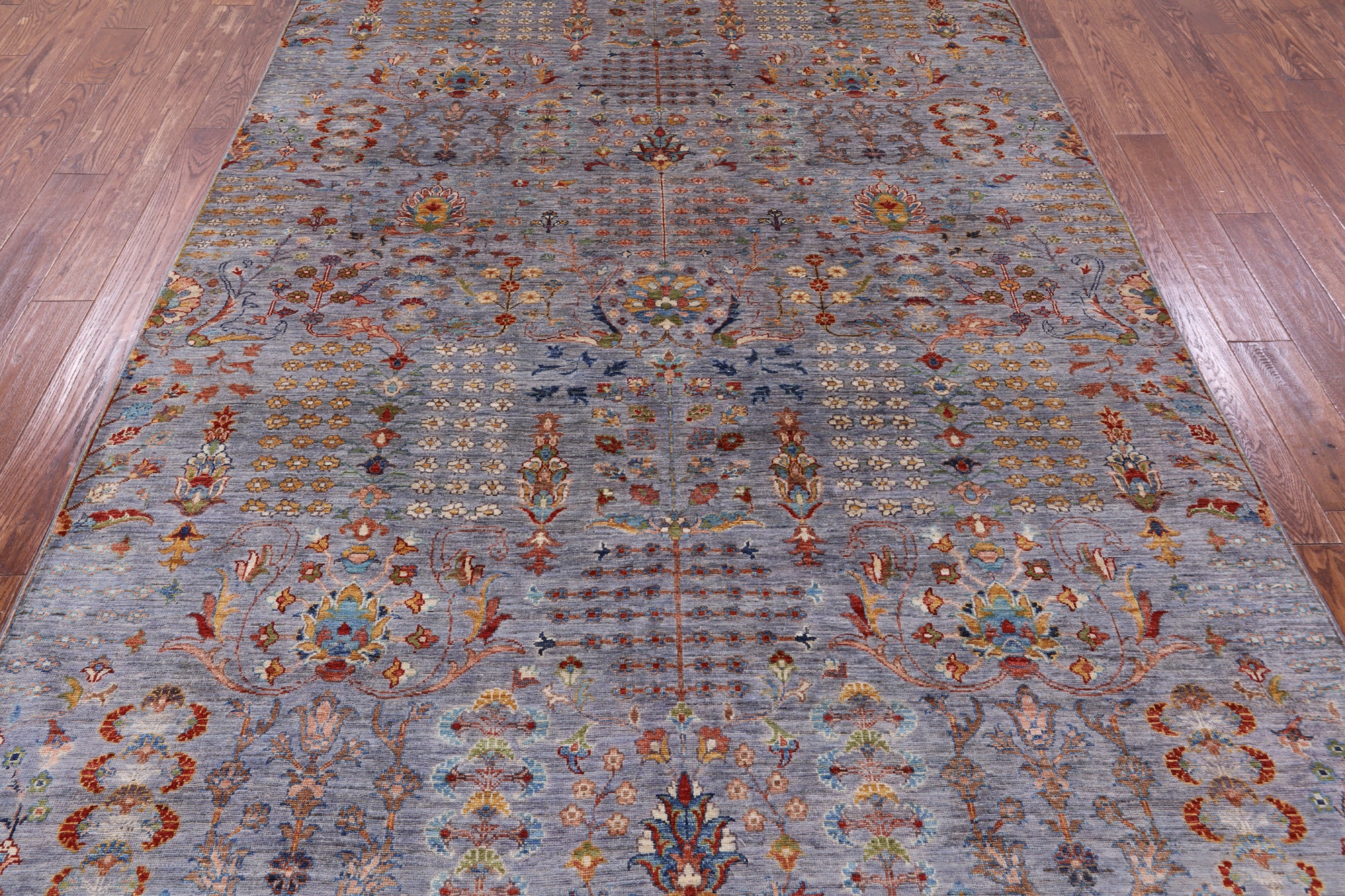 Grey Persian Tabriz Hand Knotted Wool Rug - 6' 7" X 9' 5" - Golden Nile