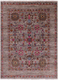 Persian Tabriz Hand Knotted Wool Rug - 5' 0" X 6' 7" - Golden Nile