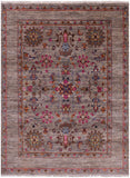 Persian Tabriz Hand Knotted Wool Rug - 5' 0" X 6' 7" - Golden Nile