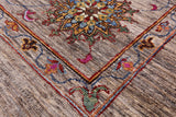 Persian Tabriz Hand Knotted Wool Rug - 5' 0" X 6' 7" - Golden Nile