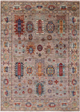 Tribal Persian Hand Knotted Wool Rug - 5' 1" X 6' 8" - Golden Nile