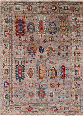 Tribal Persian Hand Knotted Wool Rug - 5' 1