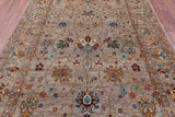 Peshawar Hand Knotted Wool Rug - 6' 9" X 10' 1" - Golden Nile