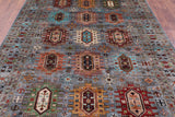 Turkmen Ersari Hand Knotted Wool Rug - 6' 9" X 9' 9" - Golden Nile
