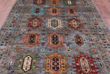 Turkmen Ersari Hand Knotted Wool Rug - 6' 9" X 9' 9" - Golden Nile