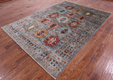 Turkmen Ersari Hand Knotted Wool Rug - 6' 9" X 9' 9" - Golden Nile