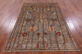 Peshawar Hand Knotted Wool Rug - 5' 1" X 7' 0" - Golden Nile