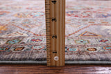 Grey Turkmen Ersari Hand Knotted Wool Rug - 6' 8" X 9' 9" - Golden Nile