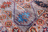 Grey Turkmen Ersari Hand Knotted Wool Rug - 6' 10" X 9' 10" - Golden Nile