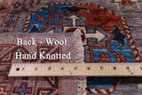 Grey Turkmen Ersari Hand Knotted Wool Rug - 6' 10" X 9' 10" - Golden Nile