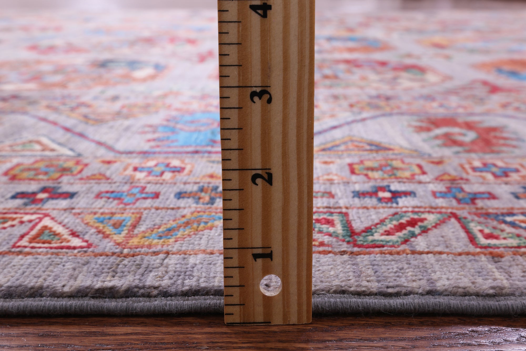 Grey Turkmen Ersari Hand Knotted Wool Rug - 6' 10" X 9' 10" - Golden Nile
