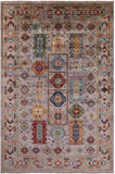 Turkmen Ersari Hand Knotted Wool Rug - 6' 9" X 10' 0" - Golden Nile